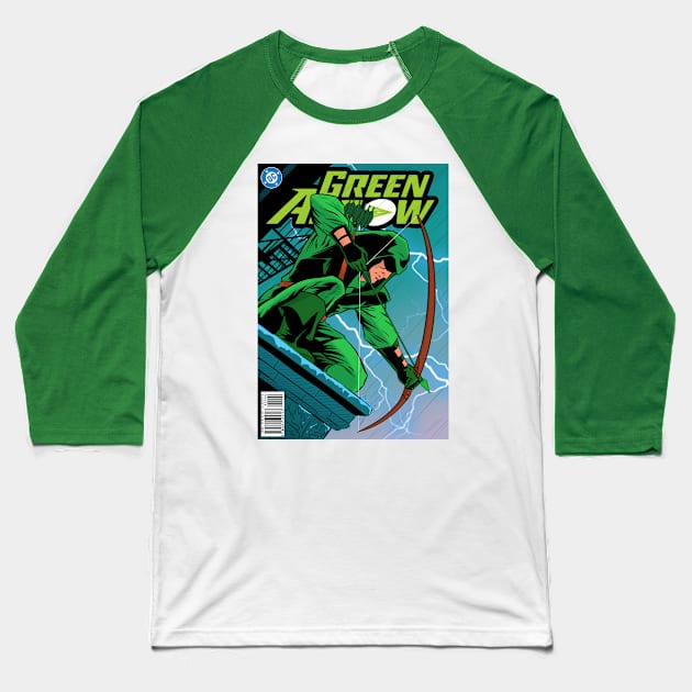 Green Arrow Baseball T-Shirt by Jetnder